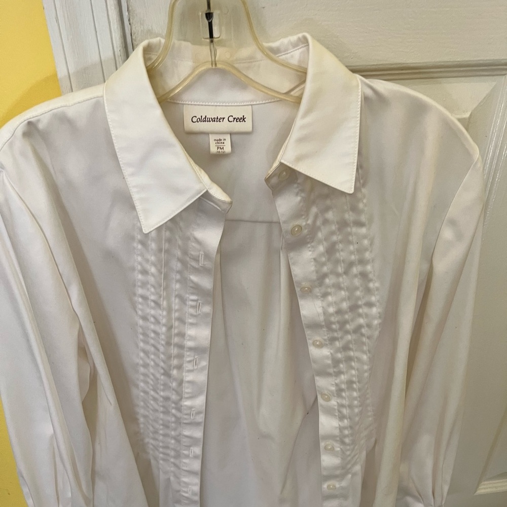 Cold water Creek PM white blouse